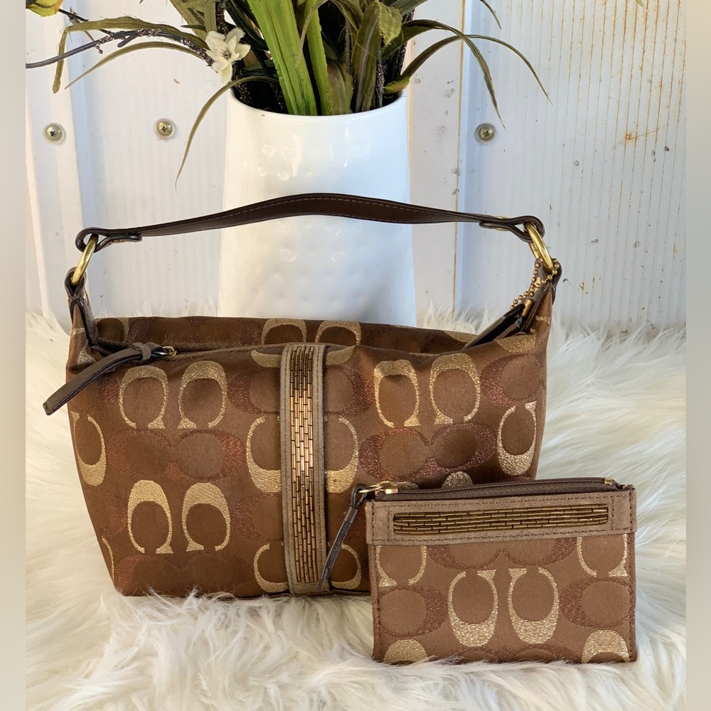 Vintage LMT EDITION Coach Signature Mini  Shoulder Bag & Keychain Card Holder - Picture 15 of 15